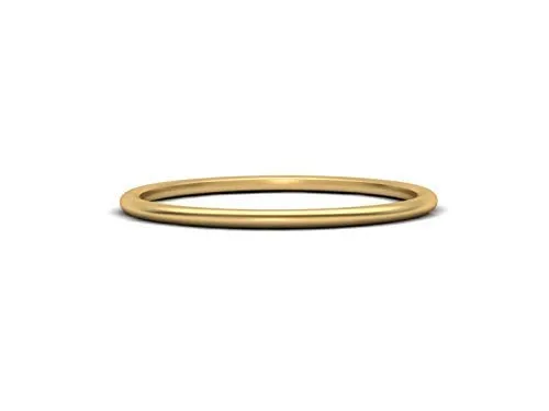 14k Solid Yellow Gold Slim Delicate Band