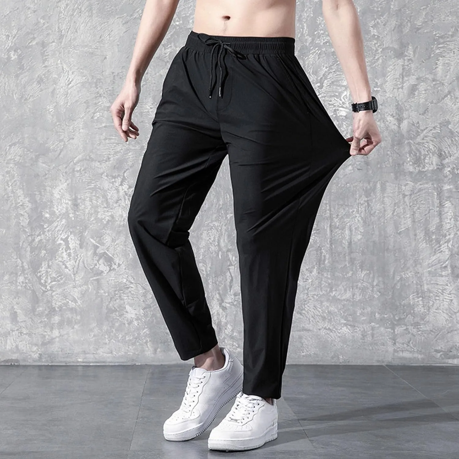 2023 Men's Lightweight Joggers Fleece Cargo Hiking Pants Track Running Workout Sweatpants Travel Golf Casual Outdoor Pants