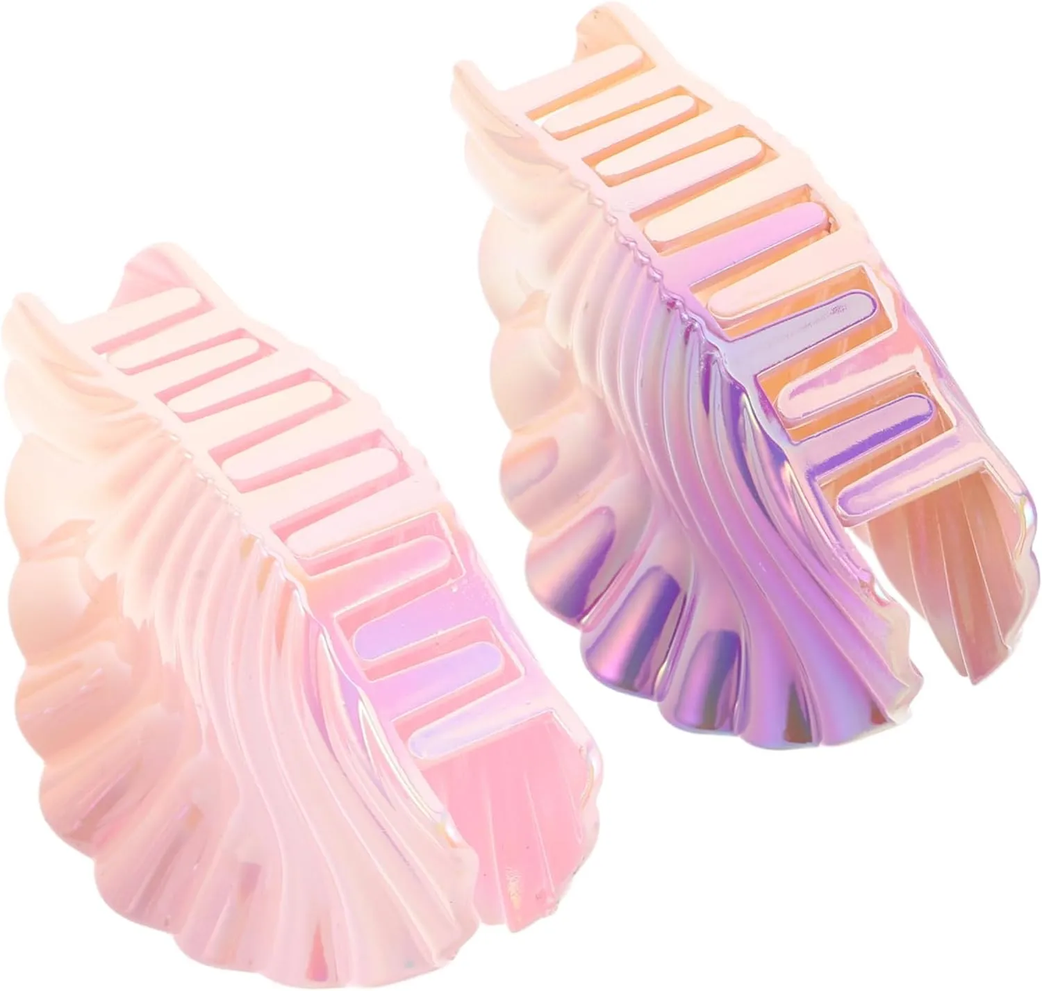 2Pcs Resin Hair Claw with Unique Shell Design Lightweight and Easy to Use Hair Accessories for Women for Summer Styles