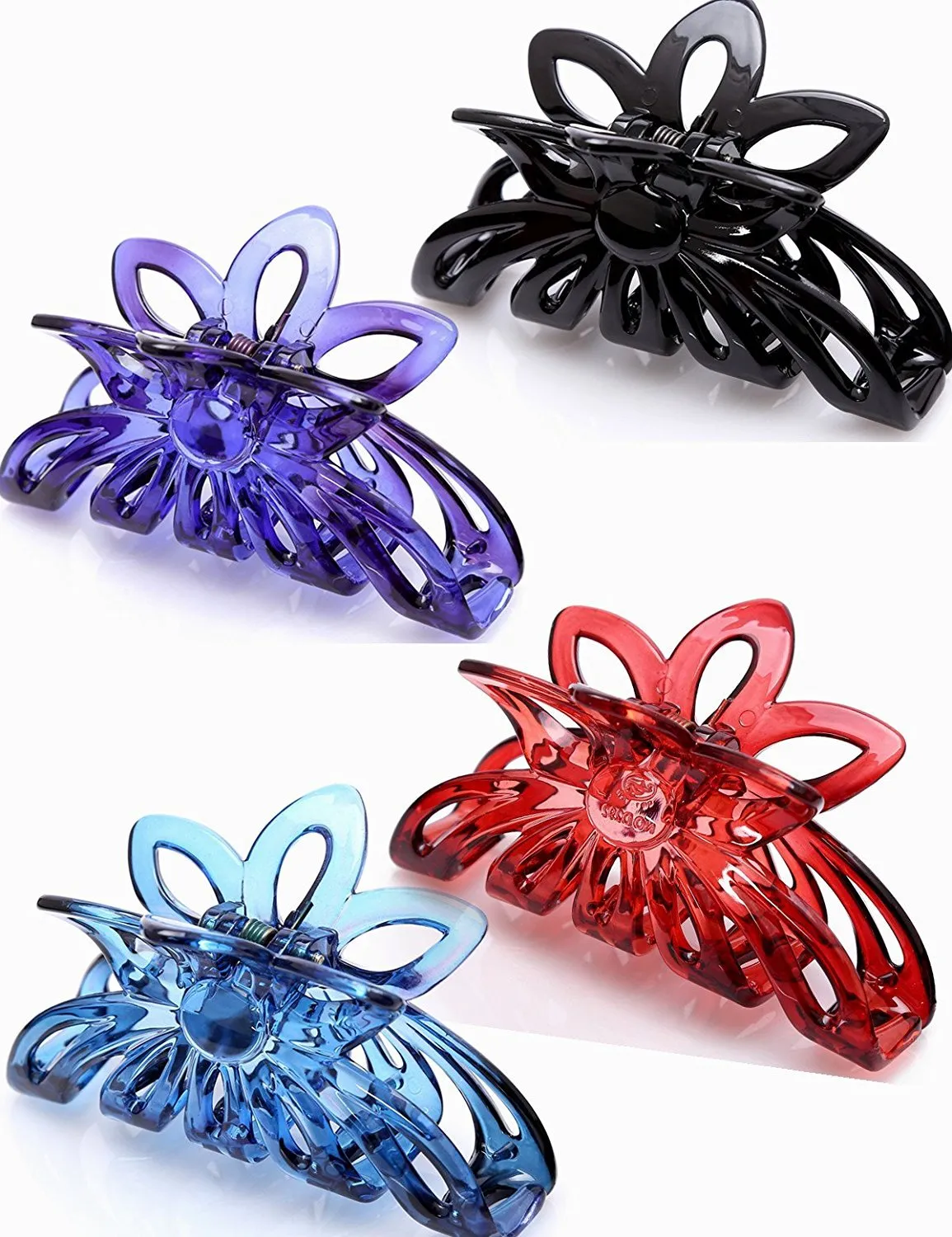 3.5 Inches Plastic Large Clip Hair Claws for Women, Pack of 4