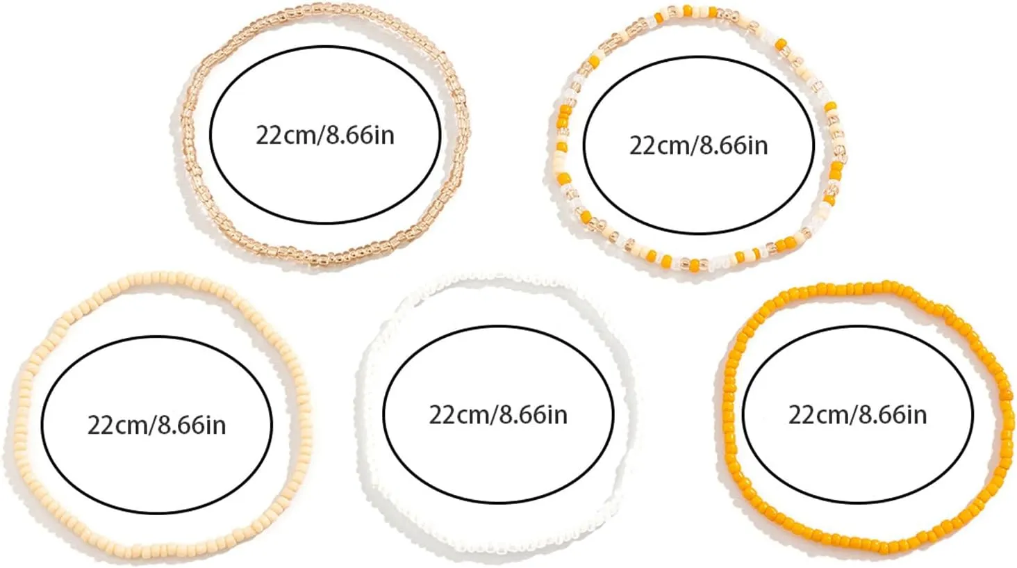 5Pcs Summer Beach Bead Anklet Bracelet,Multi-layered Pearl Anklets,Bikini Foot Chain Bracelet Wedding Bridal Adjustable Leg Bracelet Jewelry for Women Girls