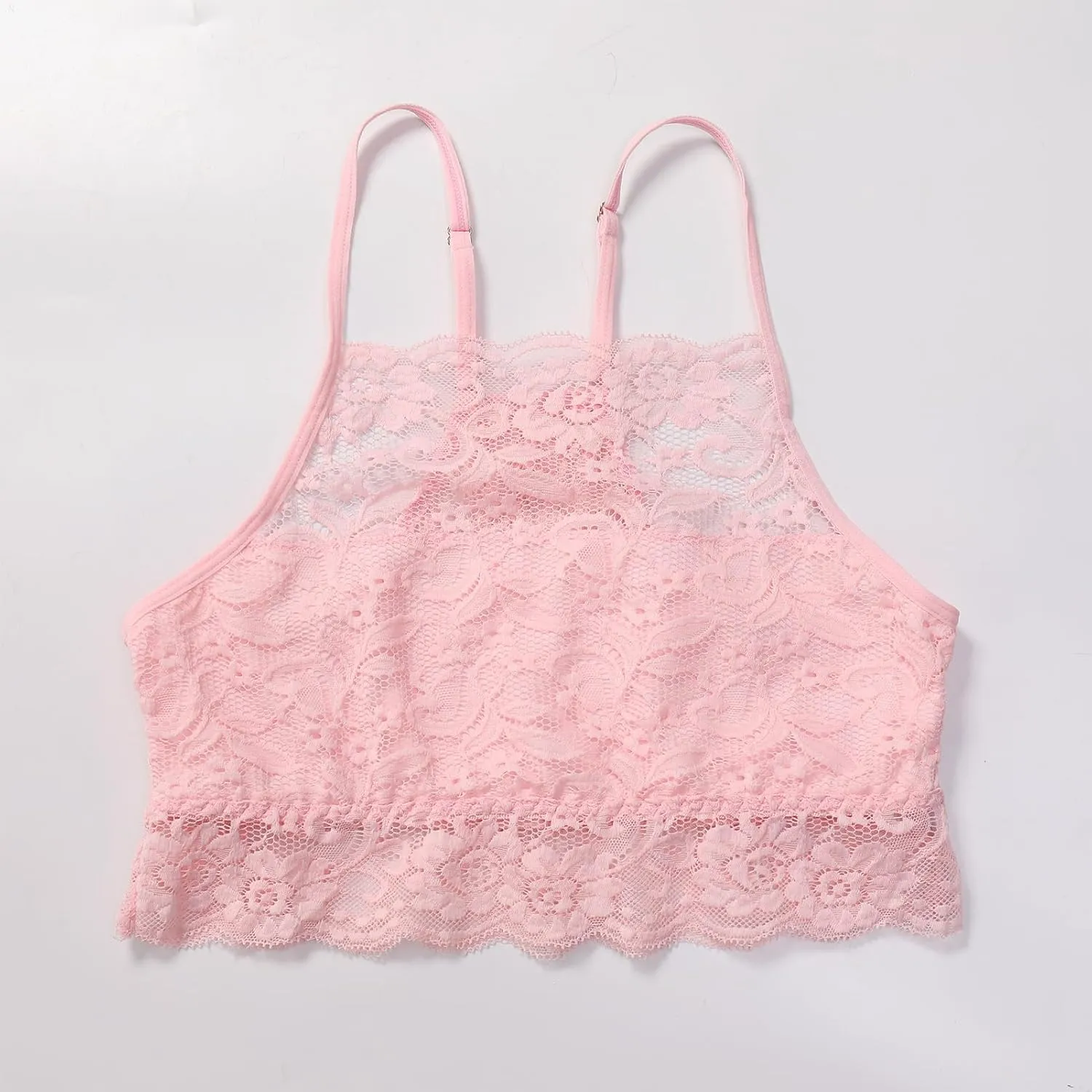 ABAFIP Women's Lace Cami Crop Top Spaghetti Strap Keyhole Cutout Back Sheer Camisole Tanks Going Out Tops