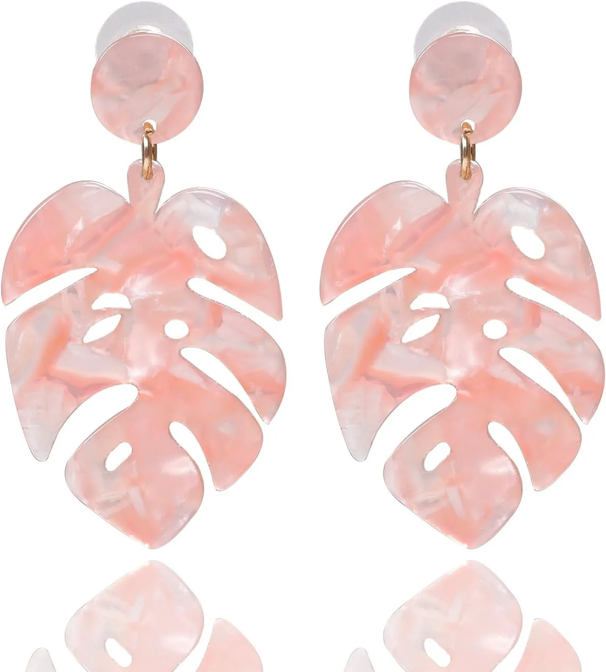 Acrylic Earrings For Women Statement Palm Leaf Earrings Resin monstera Drop Dangle Earrings Fashion Jewelry