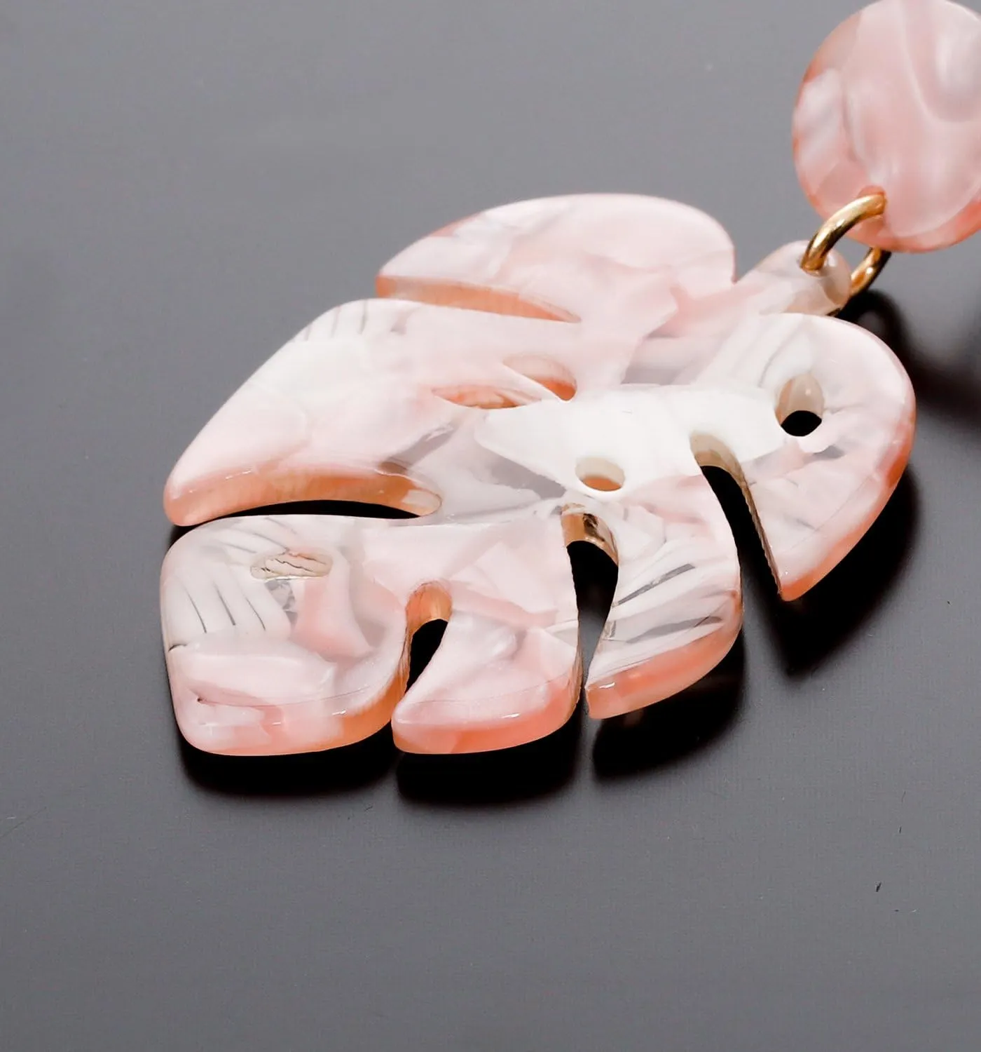 Acrylic Earrings For Women Statement Palm Leaf Earrings Resin monstera Drop Dangle Earrings Fashion Jewelry