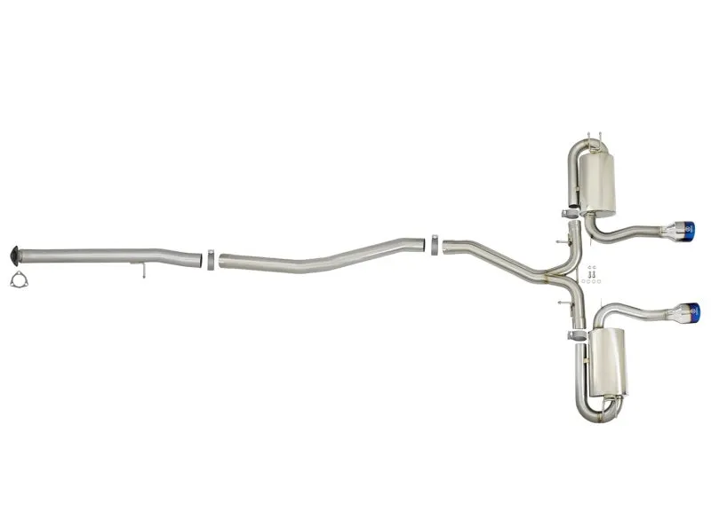 aFe Takeda 3in 304 SS Cat-Back Exhaust System w/ Blue Tips 2017  Honda Civic Si 4Dr I4 1.5L (t)
