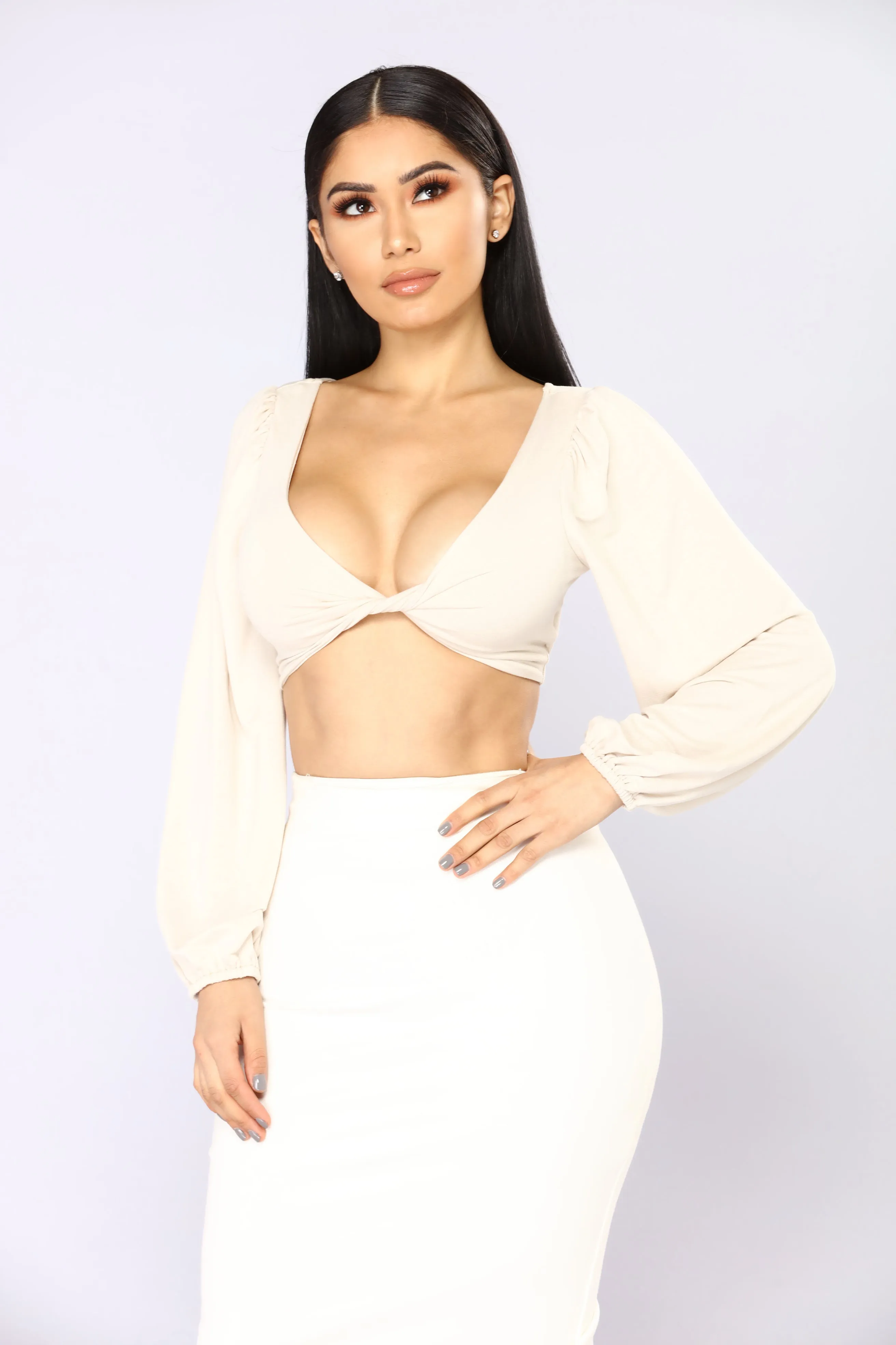 All Twisted Top - Cream