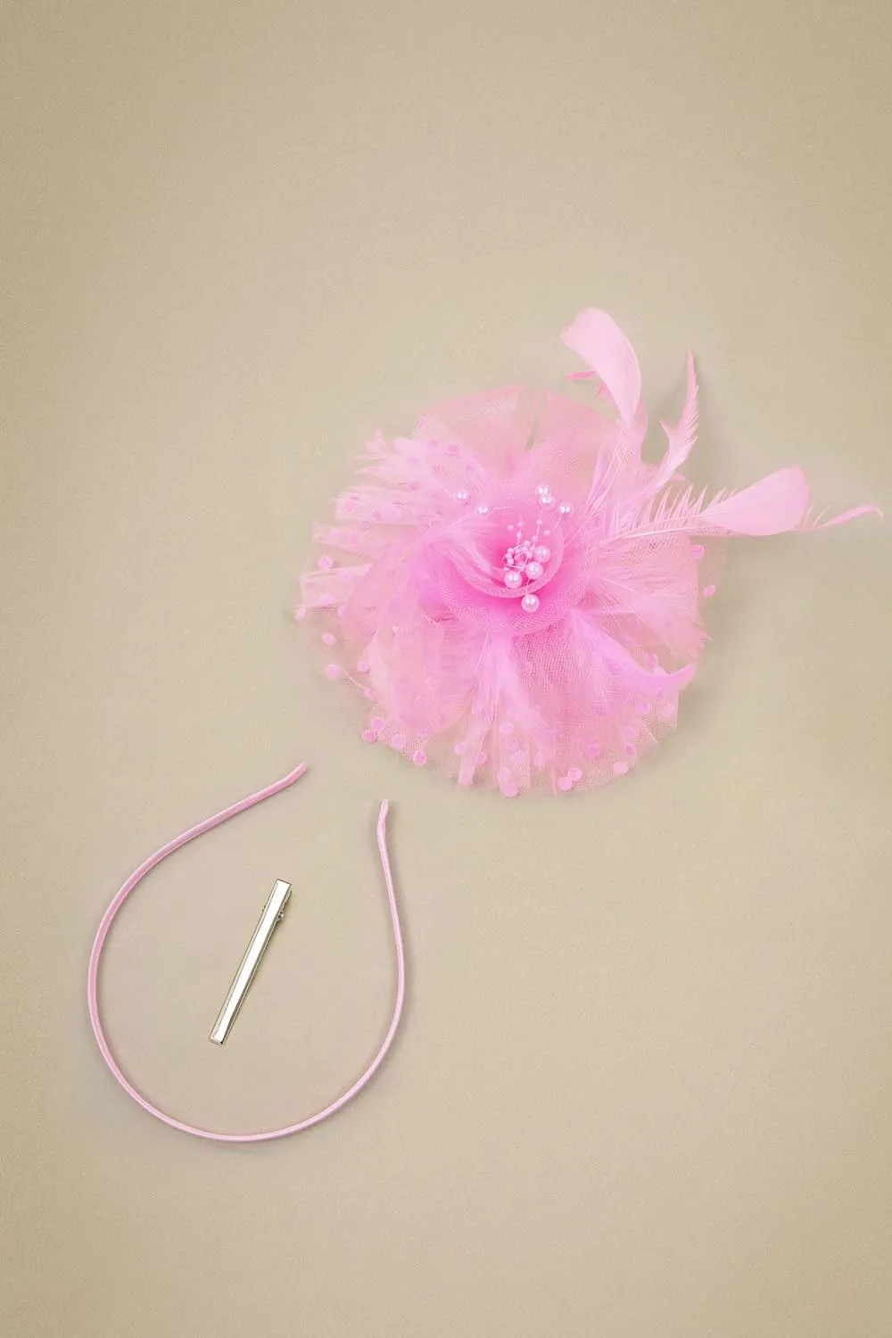 BABEYOND Fascinator Hats for Women Tea Party Hat Kentucky Fascinators Headband Derby Hats Wedding Flower Feathers Hair Clip
