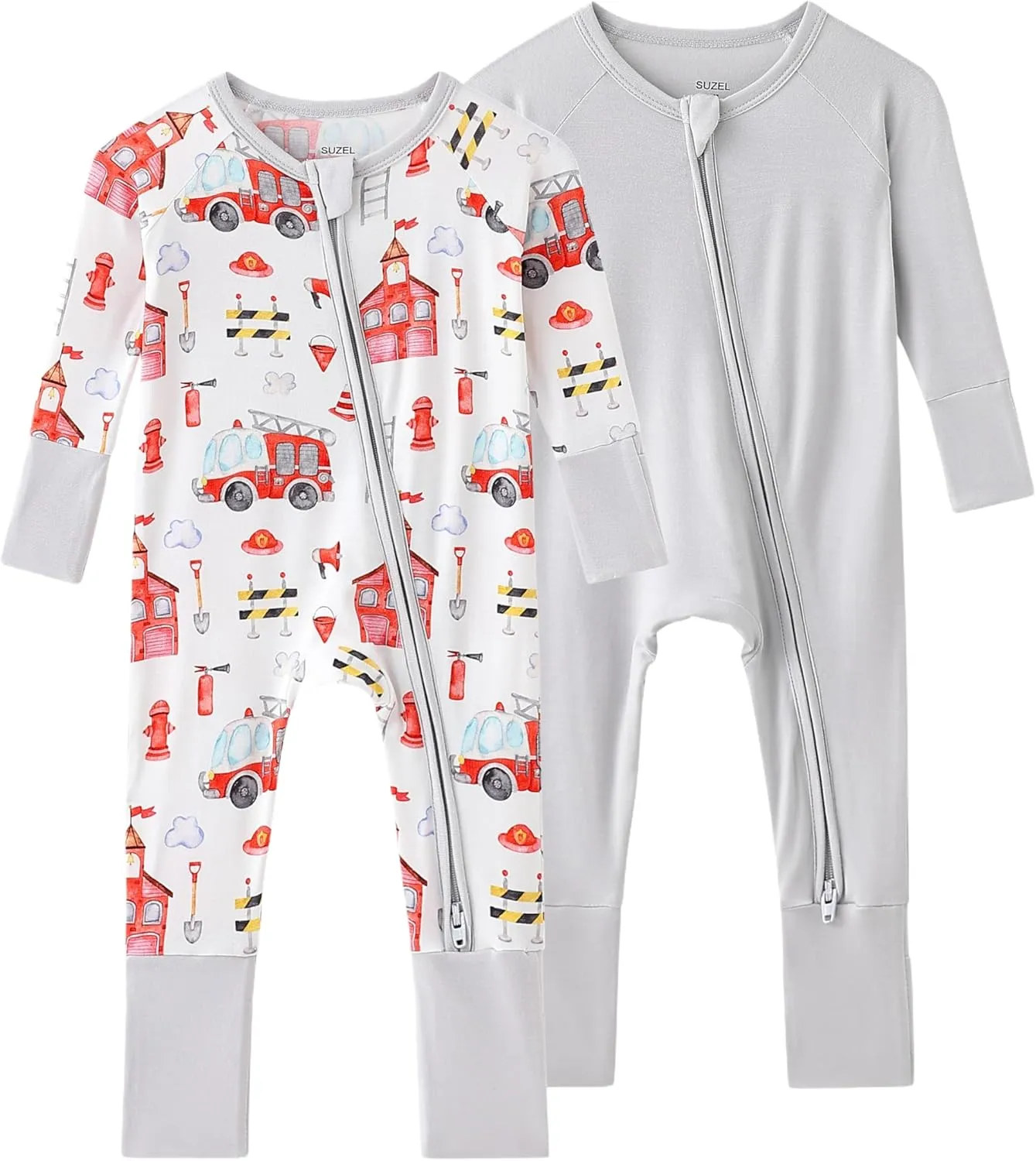 Bamboo Viscose Baby Pajamas Boys Girls Zippy Pjs Sleep 'N Play Romper - 0-24 Months