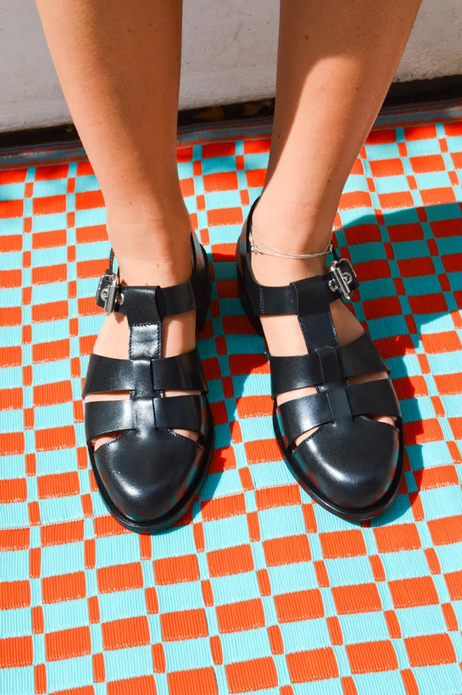 Billi Bi Fisherman Black Sandals