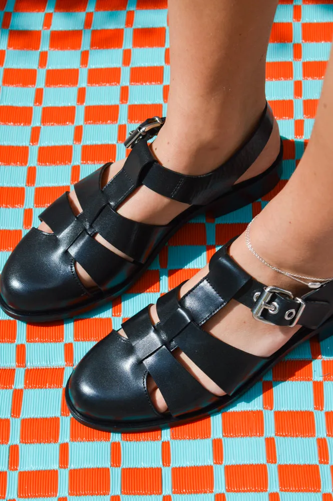 Billi Bi Fisherman Black Sandals