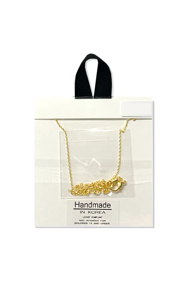 BJNA004GD Gold "Crescent Horn" Pendant Necklace