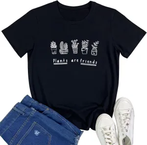 BLACKMYTH Women's Graphic Funny T Shirt Cute Tops Teen Girl Tees
