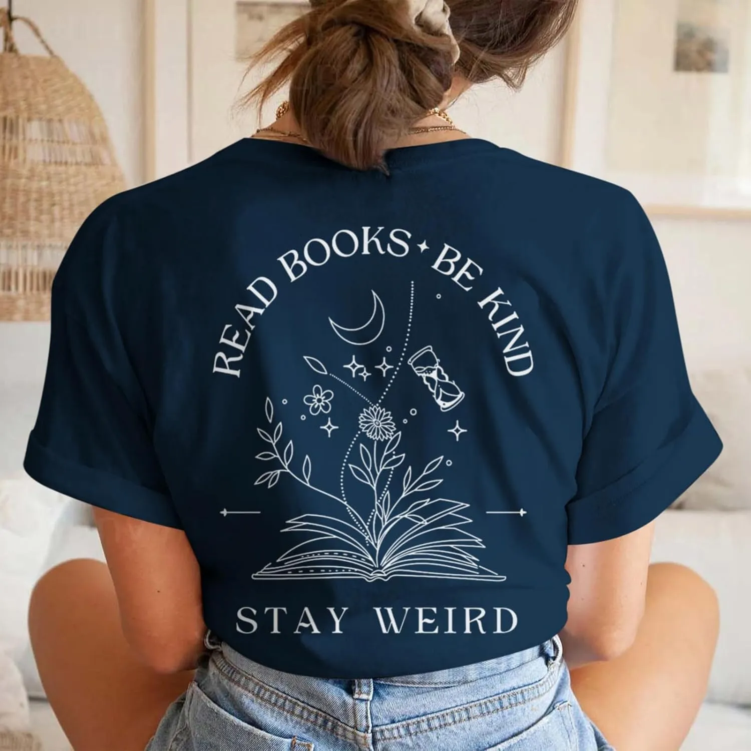 Book Shirts for Women Read Books Be Kind Stay Weird Tshirt Book Lovers Bookish Gifts Reading Shirt Bookworm Tee Tops