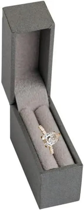 Box Sock Ring Slim Thin Engagement Gray Ring Box for Surprise Proposal
