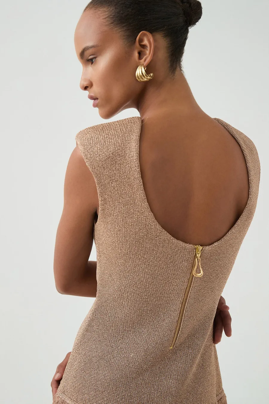 Breeze Knit Mini Dress Rose Gold