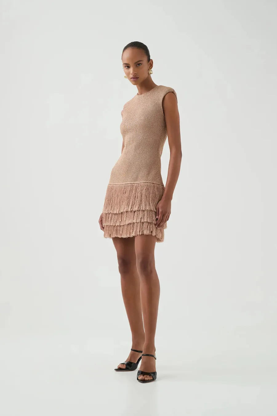 Breeze Knit Mini Dress Rose Gold