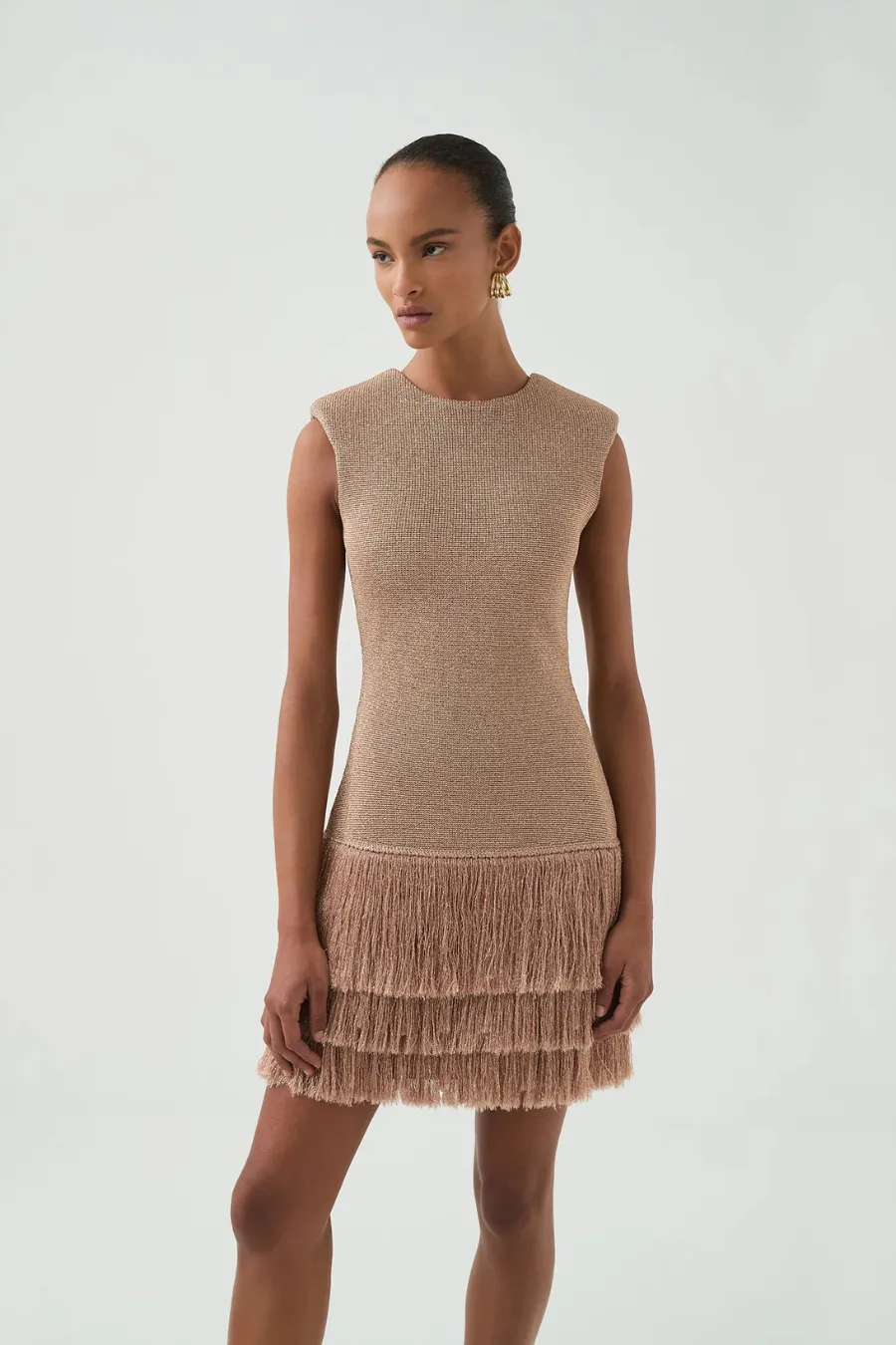 Breeze Knit Mini Dress Rose Gold