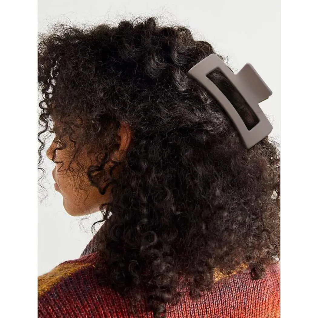 Canitor Matte Rectangular Banana Hair Clips for Thick Hair - 4 PCS Non-slip Design Jaw Clips and Barrettes for Women