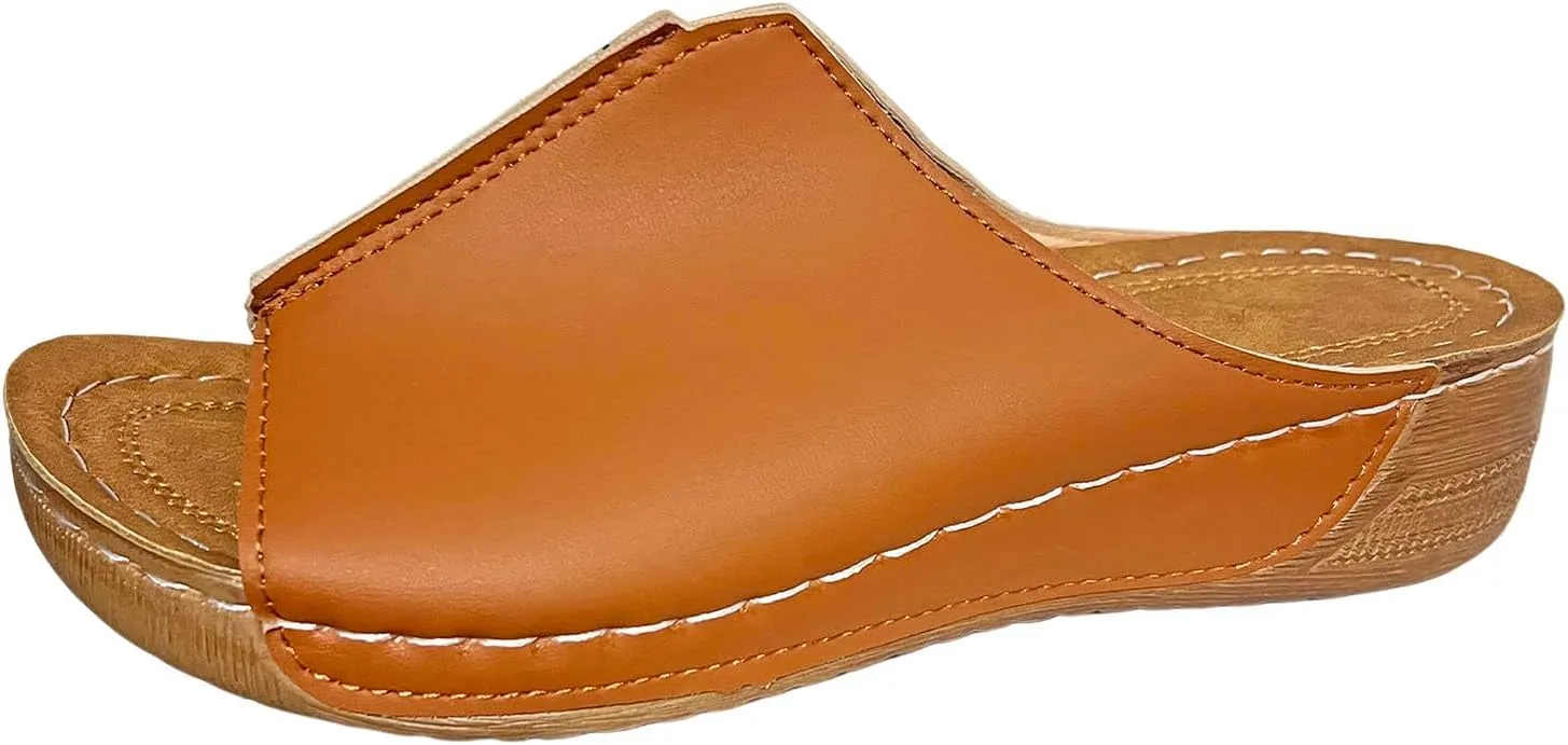 Cathalem Damping Sole Upgradation Stretch Lightweight Sandals, Women Flat Sandals Orthopedic Arch Support Walking Sandals