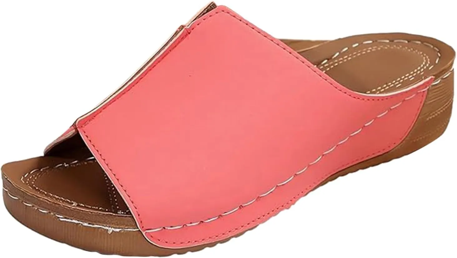 Cathalem Damping Sole Upgradation Stretch Lightweight Sandals, Women Flat Sandals Orthopedic Arch Support Walking Sandals