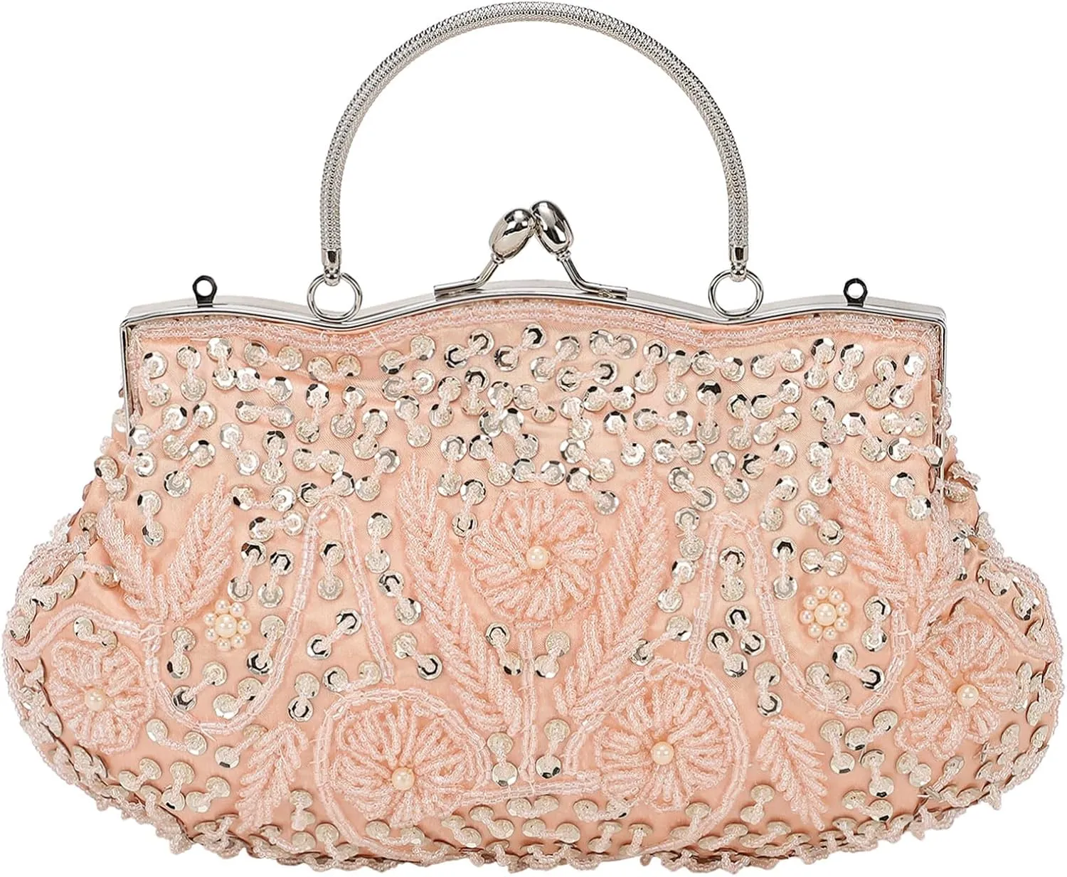 Clutch Purse Evening Clutch Bag Handbags Cross Body Bag Wallet for Women Formal Wedding Club Party Champagne Beaded Sequins