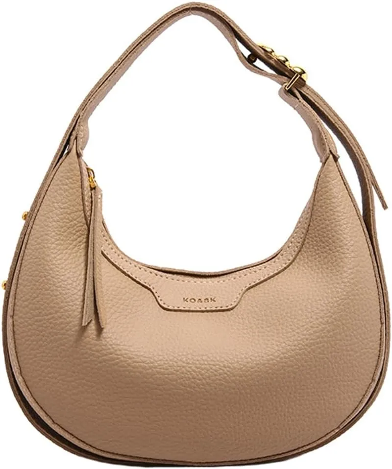 Crescent Shoulder Bag for Women Trendy Crossbody Purse Vegan Leather Clutch Small Handbag Satchel with Adjustable Strap