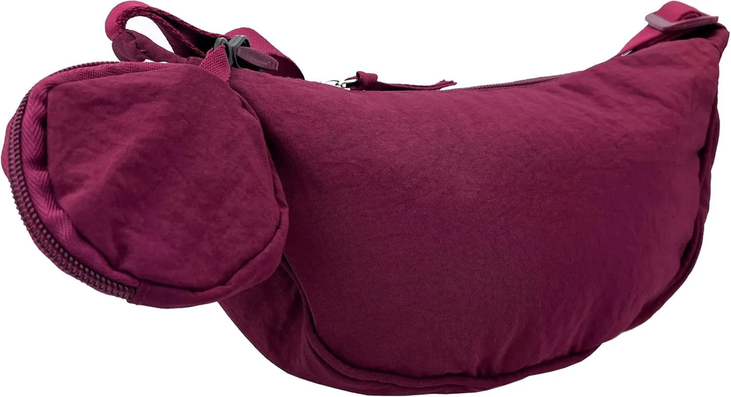 Crossbody Bag with Coin Purse Hobo Sling Crescent Bag Women Men Trendy Small Nylon Shoulder Bag Purse Adjustable Strap