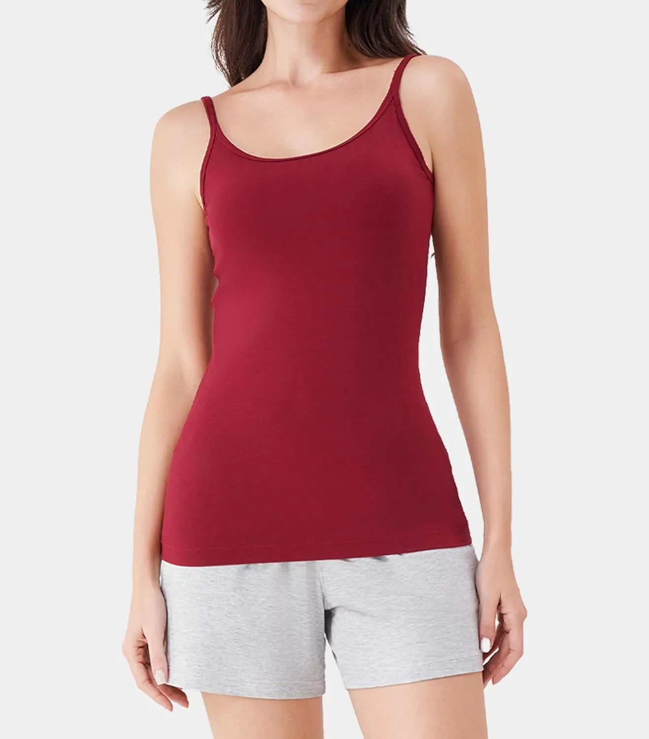DAVID ARCHY Women's Long Tank Top 3 Pack, Rayon Made from Bamboo, for Sleeping, Lounging, Daily Wear