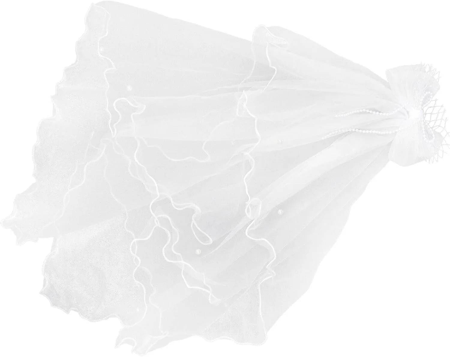 Didiseaon hair clips girls hair accessories bow veil hair clip decorative bow veil hair jewelry hair barrettes bow veil for little girl hair accessories for girl Princess Soft cute Hairpin