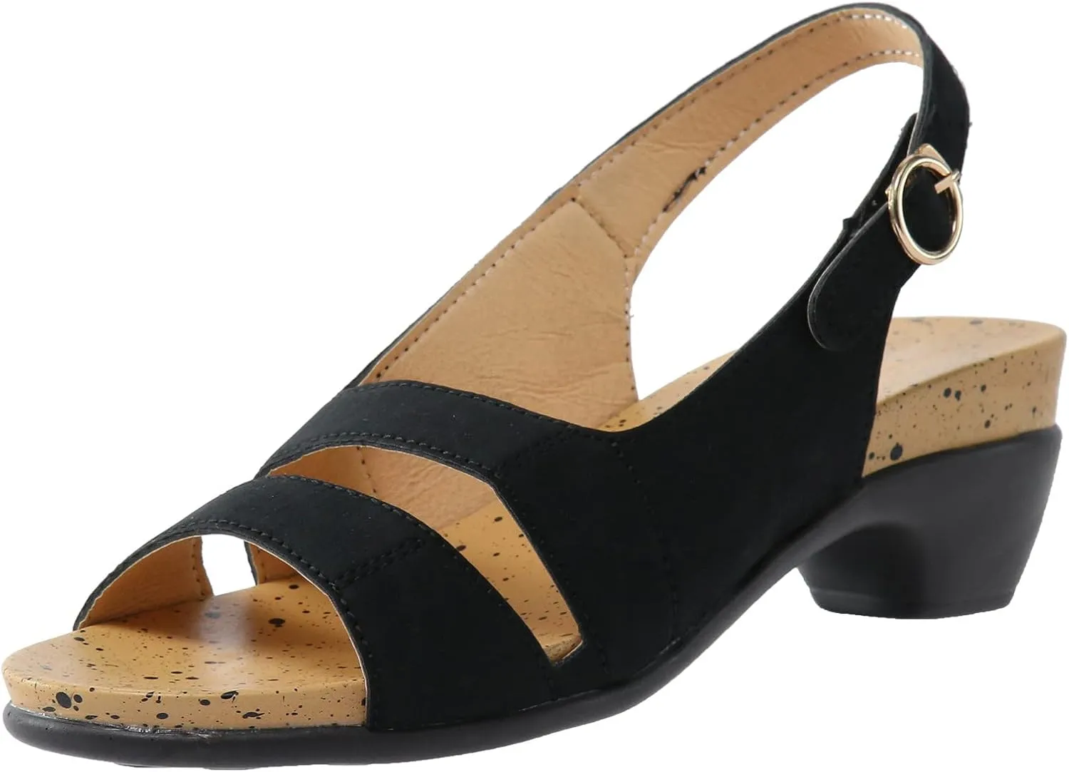 Eduavar Wedge Sandals for Women, Sandals Women Orthopedic Sandals Dressy Open Toe Low Heel Sandals with Ankle Strap