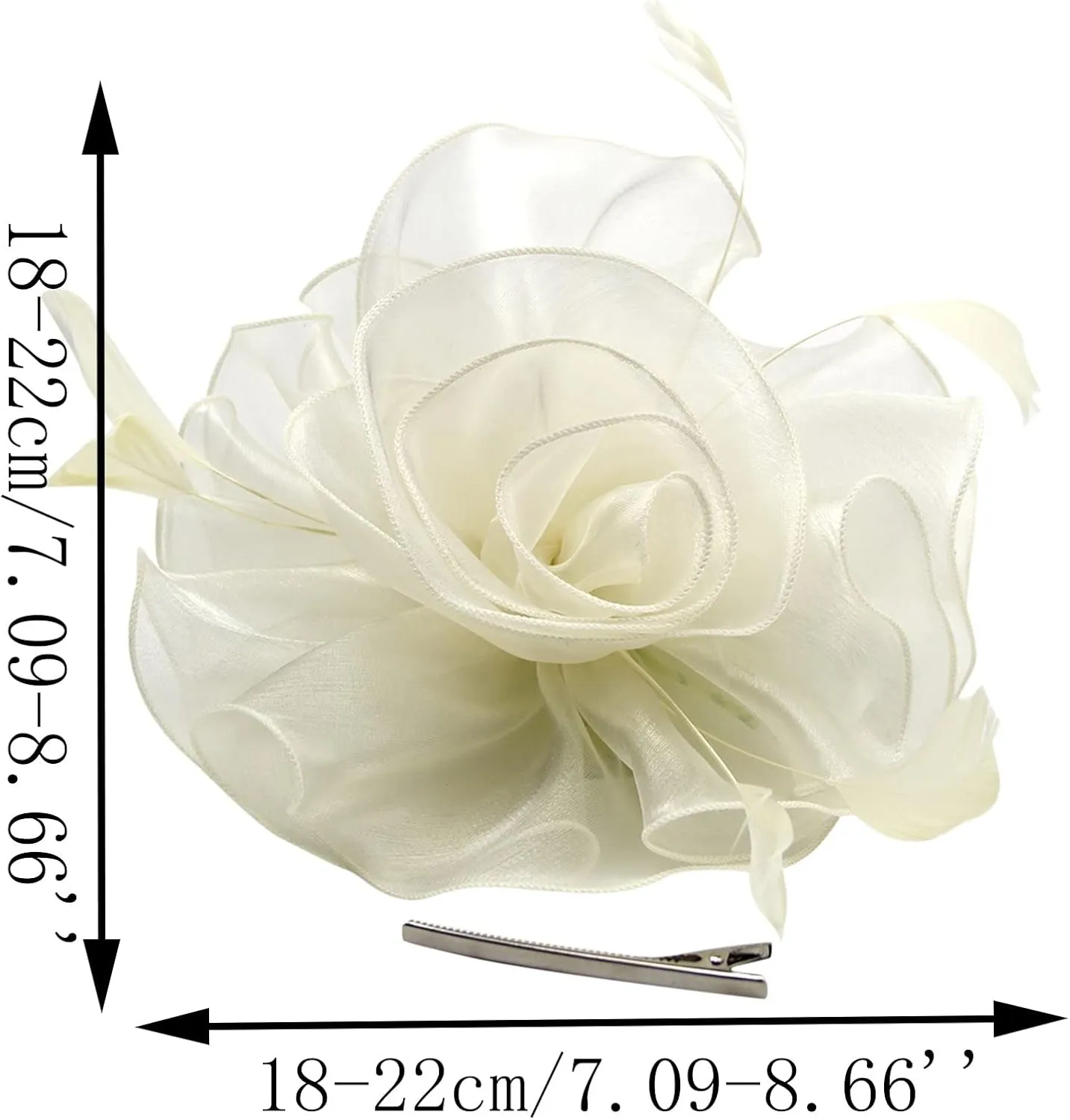 Fascinators Hat Flower Mesh Cocktail Wedding Headwear Hair Clip Party Cocktail Pillbox Hat for Women
