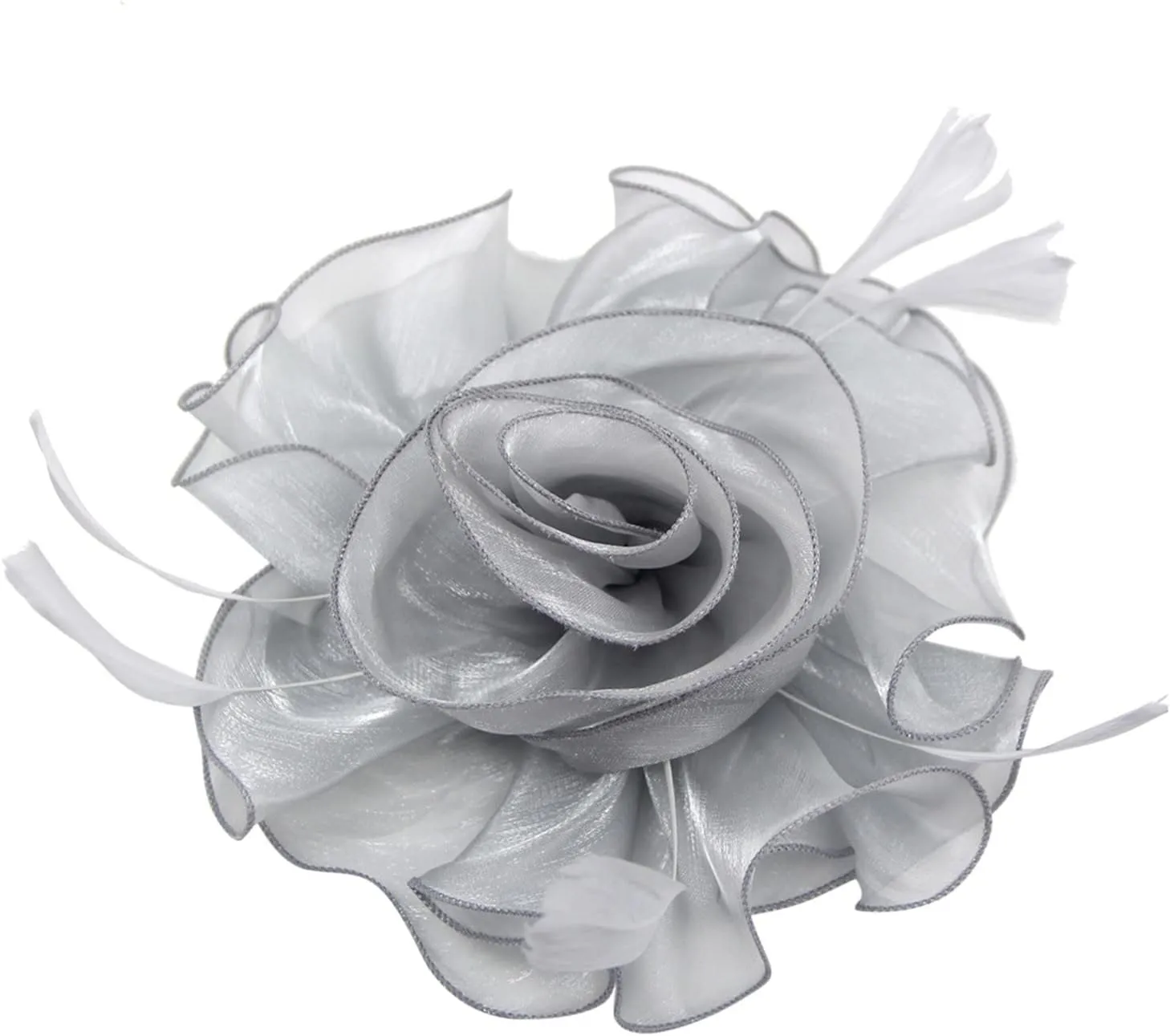 Fascinators Hat Flower Mesh Cocktail Wedding Headwear Hair Clip Party Cocktail Pillbox Hat for Women