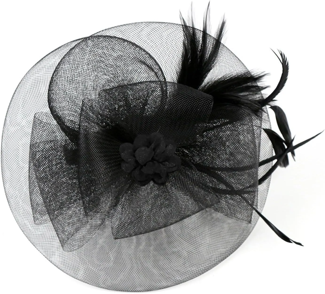 Fascinators Hat for Women Tea Parties Fancy Tea Parties Headwear Flower Mesh Feathers Hair Clip