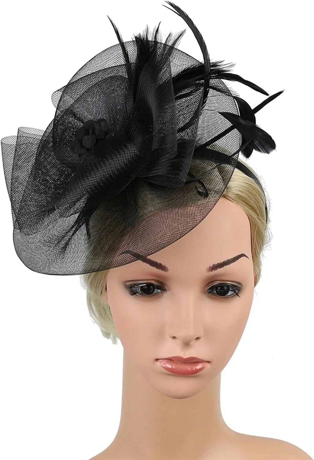 Fascinators Hat for Women Tea Parties Fancy Tea Parties Headwear Flower Mesh Feathers Hair Clip