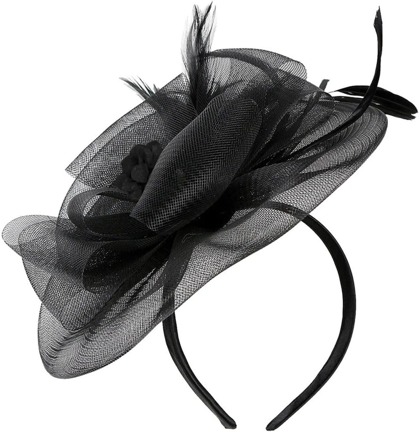 Fascinators Hat for Women Tea Parties Fancy Tea Parties Headwear Flower Mesh Feathers Hair Clip