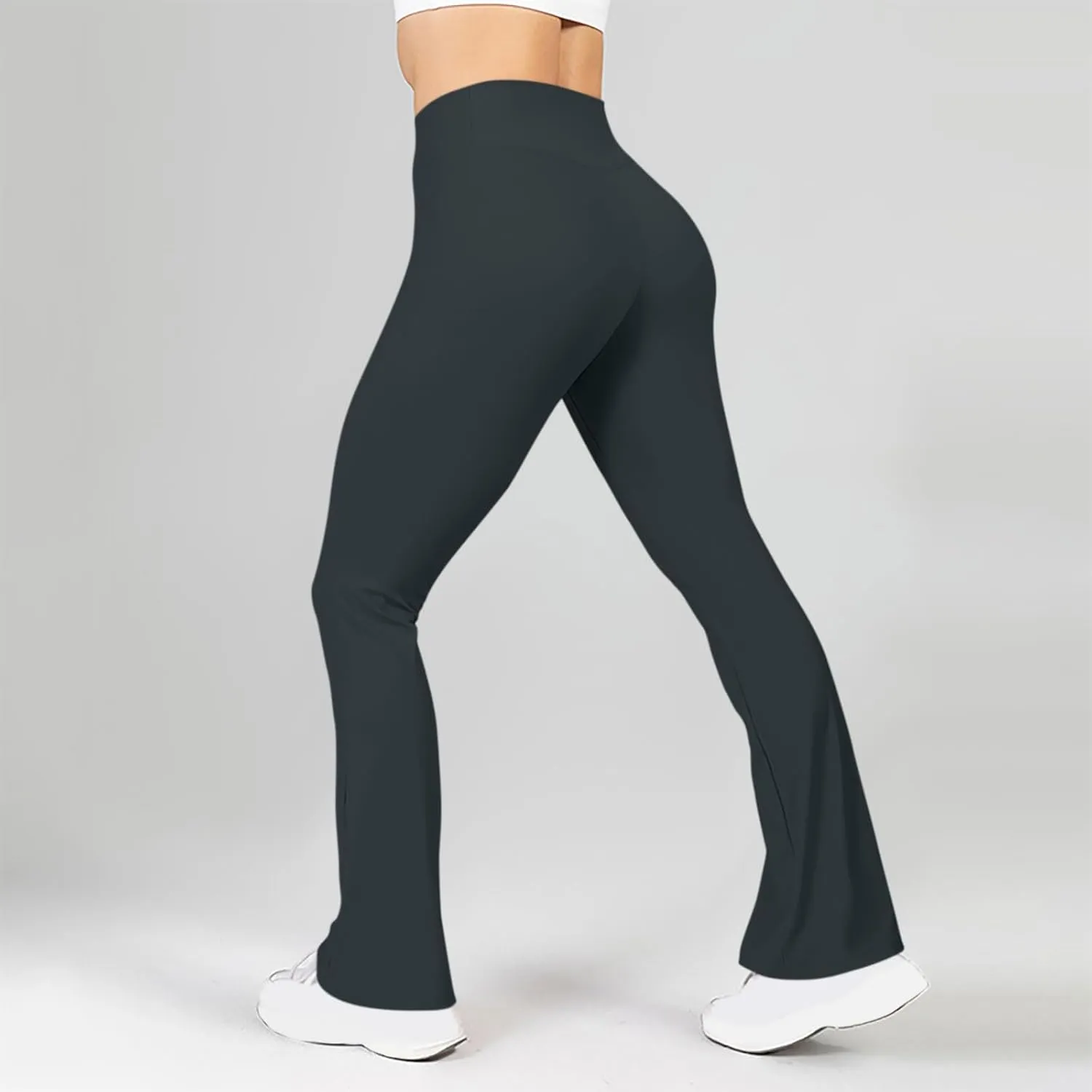 Flare Leggings for Women High Waisted Crossover Yoga Athletic Flared Pants Bootcut Casual Stretch Gym Workout Clothes