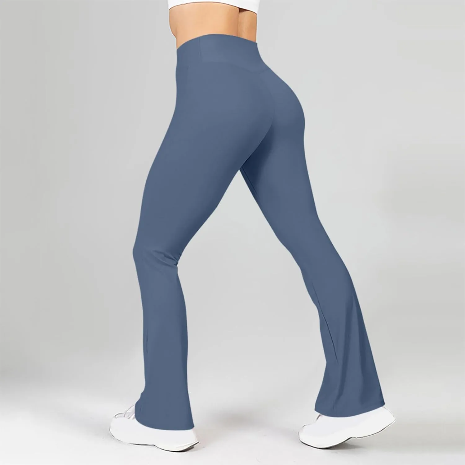 Flare Leggings for Women High Waisted Crossover Yoga Athletic Flared Pants Bootcut Casual Stretch Gym Workout Clothes