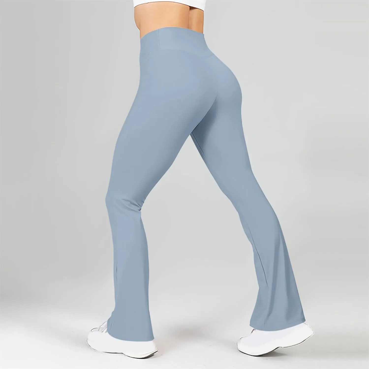 Flare Leggings for Women High Waisted Crossover Yoga Athletic Flared Pants Bootcut Casual Stretch Gym Workout Clothes