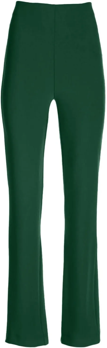 Flared Pull On Work Pants for Women Tall Yoga Leggings High Waist Stretchy Bootcut Office Business Casual Gym Trousers