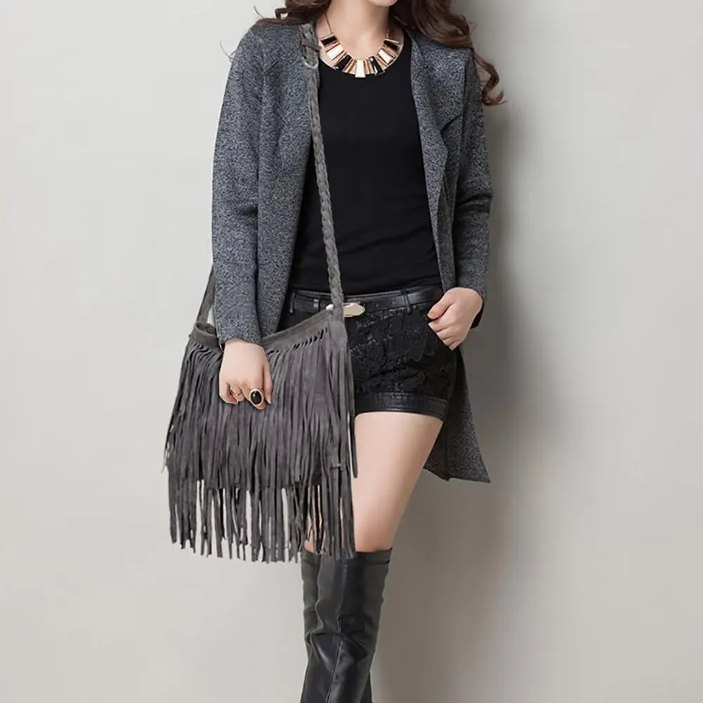 Fringe Purses and Handbags for Women Designer Hobo Bag Vintage Boho Purse Travel Shoulder Satchel Tassel Crossbody Bag
