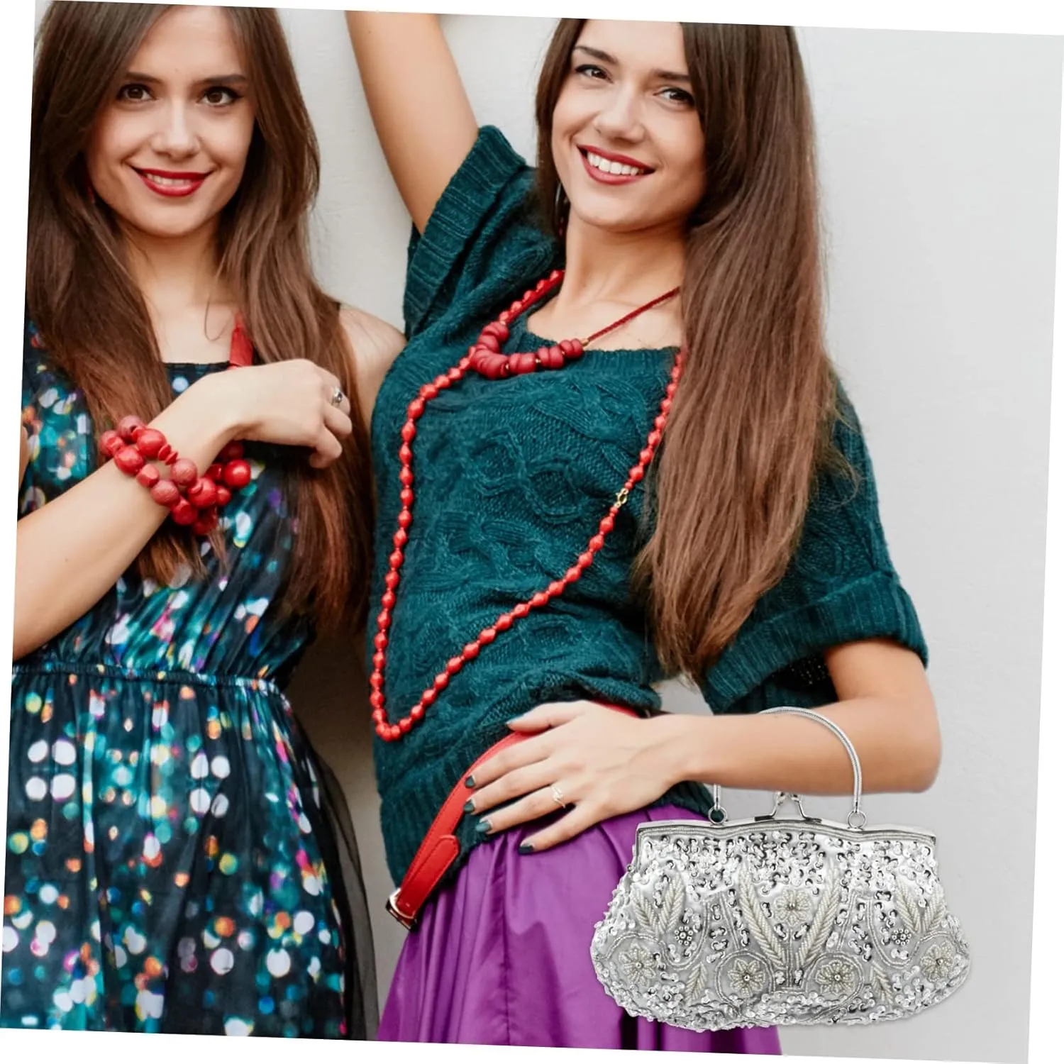 GALPADA 1pc Dinner Bag Evening Handbag Women Party Banquet Bag Handmade Clutch Bag Artificial Pearls Clutch Bag