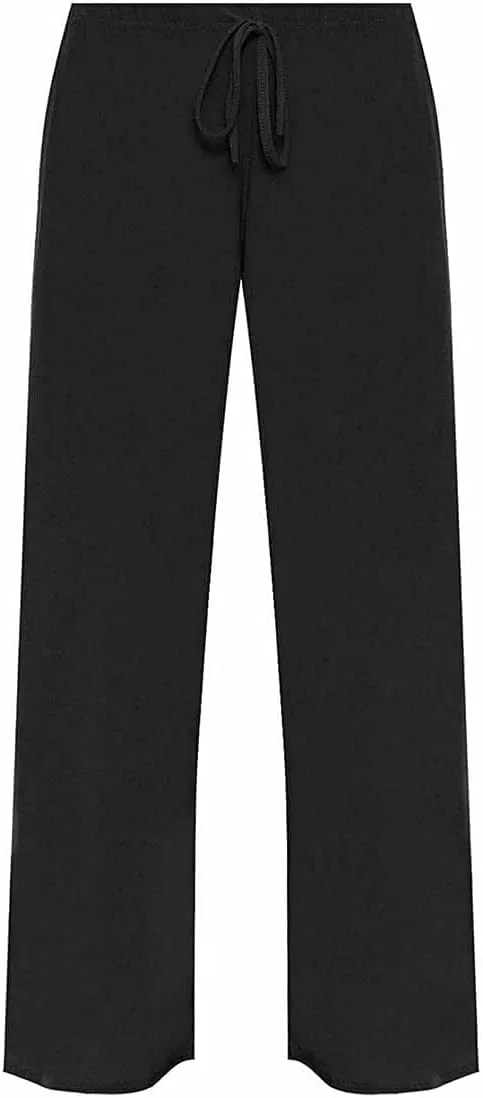 Hina Fashion Womens Stretchy ITY Wide Leg Palazzo Full Length Flared Drawstring Pants Plus Size Trousers
