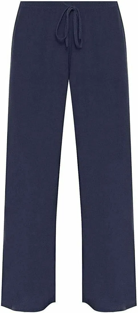 Hina Fashion Womens Stretchy ITY Wide Leg Palazzo Full Length Flared Drawstring Pants Plus Size Trousers
