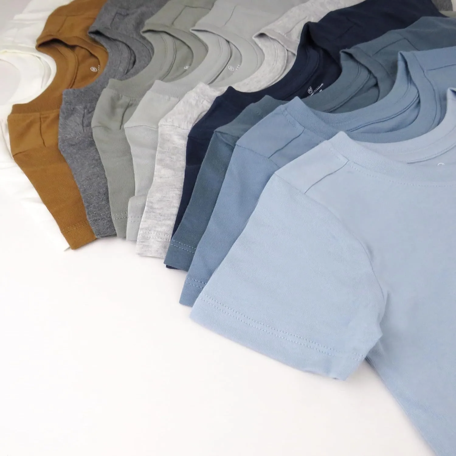 HonestBaby Multipack T-Shirt 100% Organic Cotton Infant Baby, Toddler, Little Kids Boys, Girls, Unisex