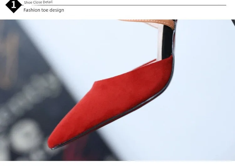 Internet Celebrity Color Block Young Adult Cross Strap Sexy High Heels
