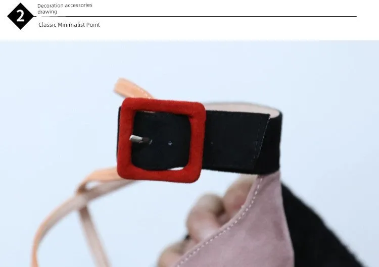 Internet Celebrity Color Block Young Adult Cross Strap Sexy High Heels