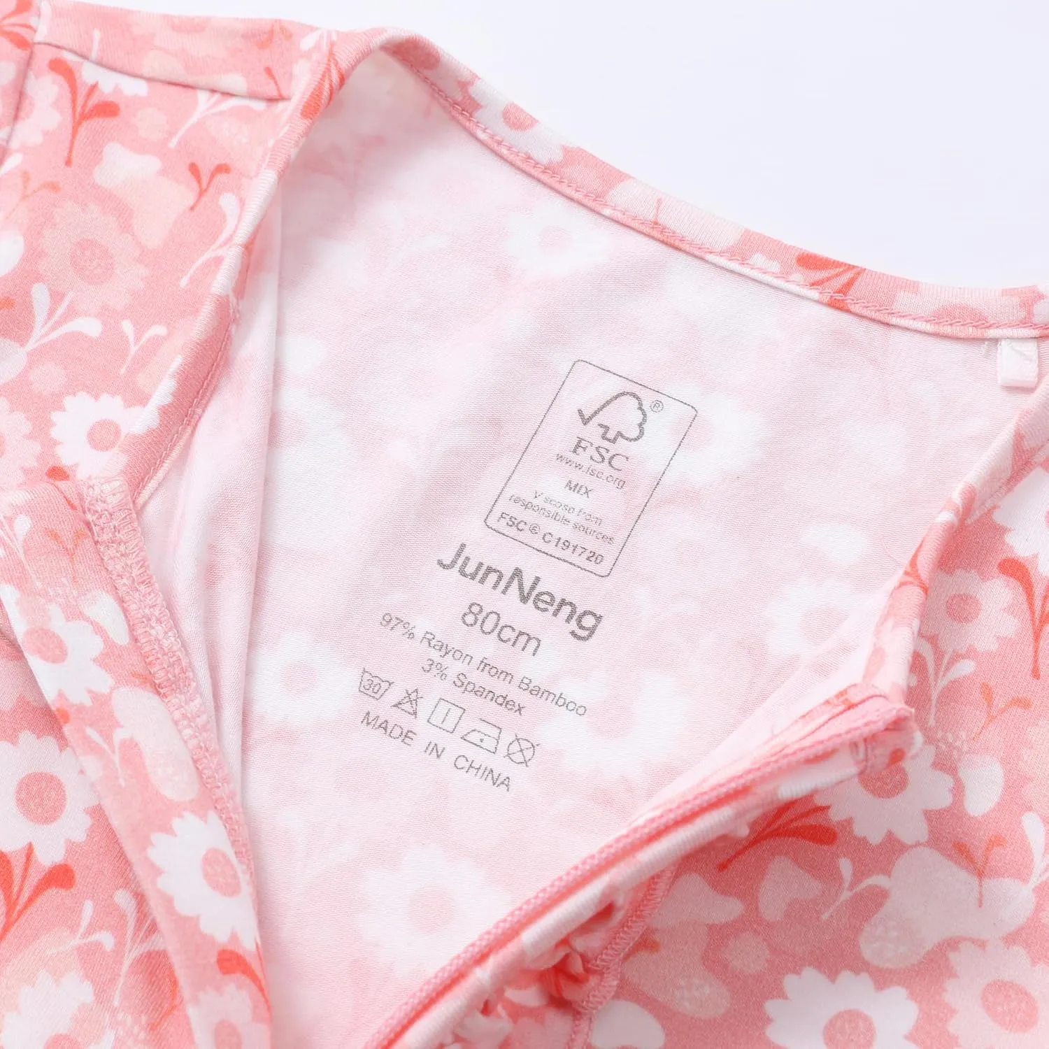 JunNeng 2Pcs Baby Girl Viscose from Bamboo Sleeper, 2 Way Zipper Romper, Short Sleeve One Piece 0-18 Months