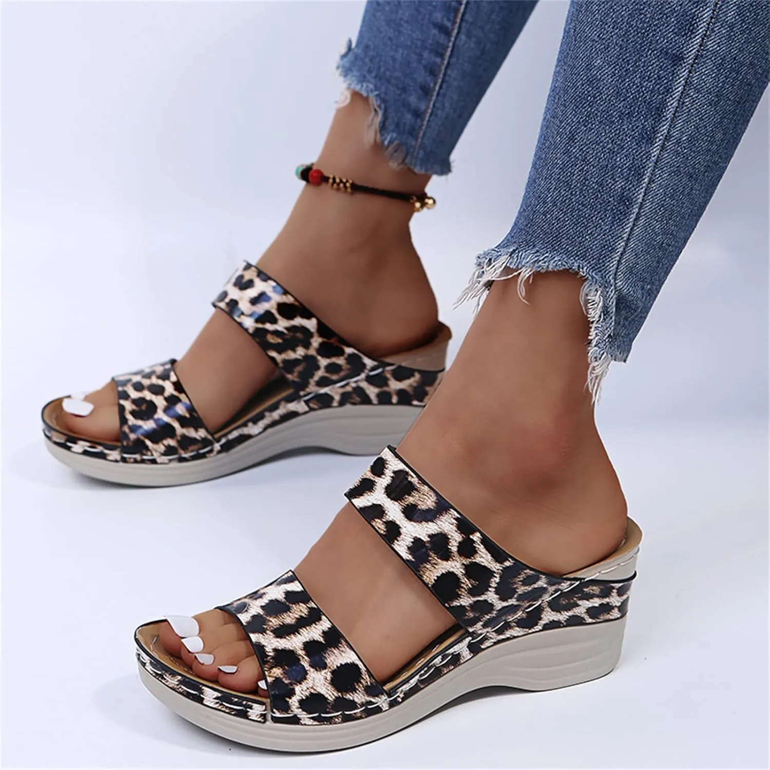Ladmiple Sandals Women Comfortable Walking Arch Support Orthopedic Flip Flops Dressy Summer Orthotic Slides Shoes