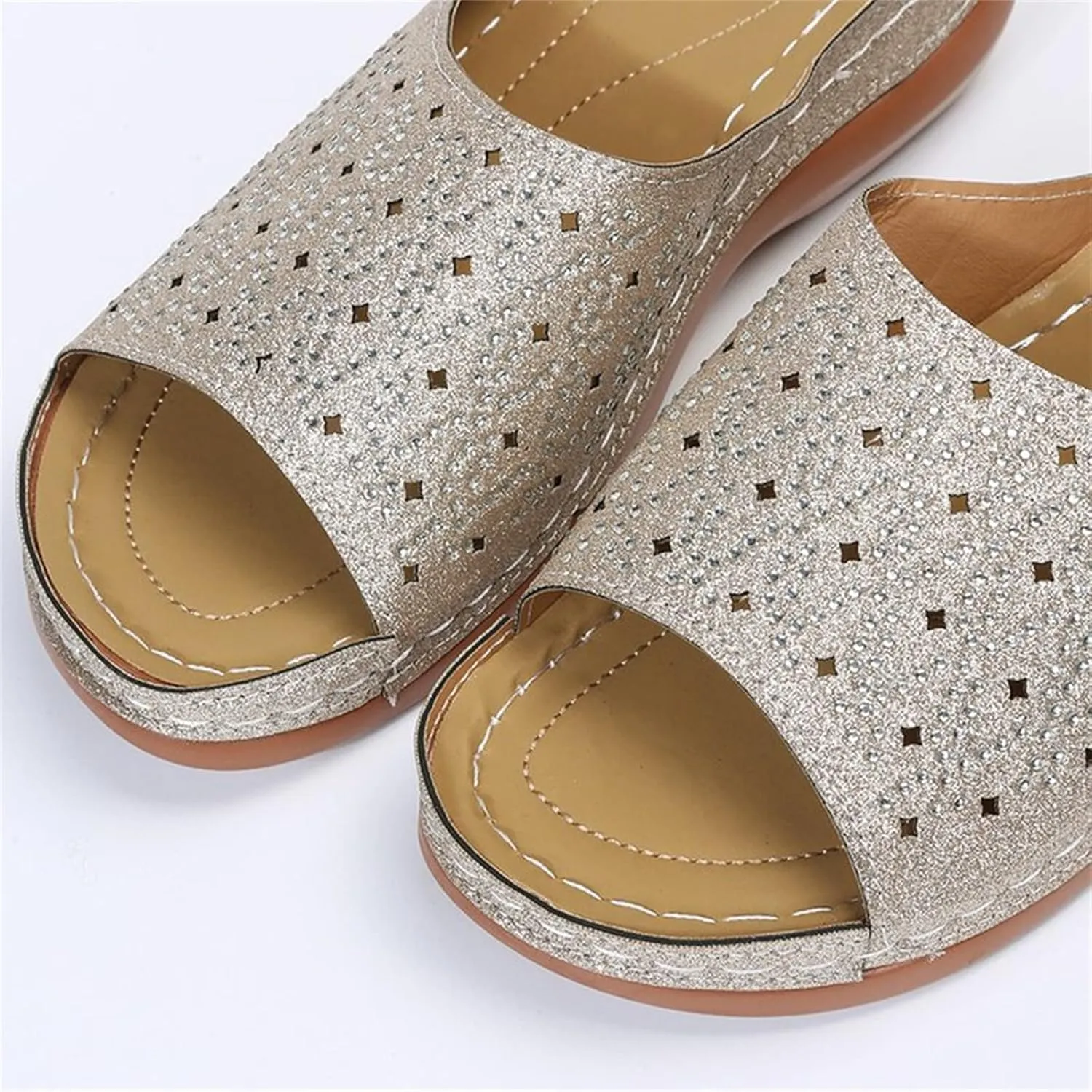 Ladmiple Sandals Women Dressy Summer Wedge Orthotic Slides Comfortable Orthopedic Walking Flip Flops with Arch Support 2024