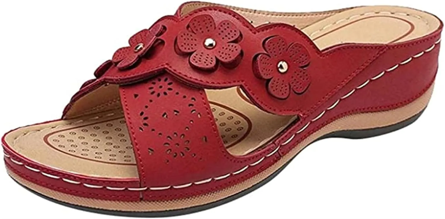 Ladmiple Women's Sandals With Arch Support Orthotic Plantar Fasciitis Orthopedic Flip Flops Summer Dressy Comfortable Slides